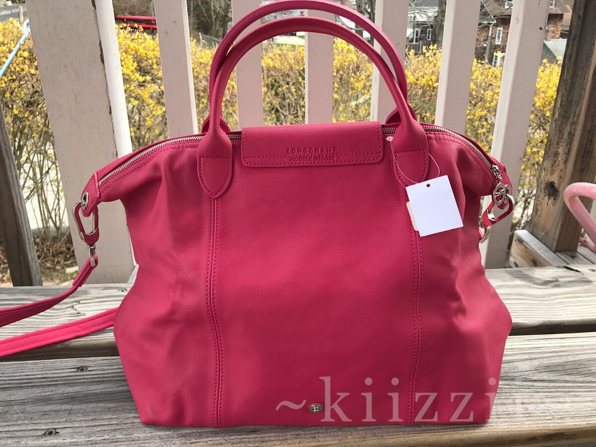 NEW w/dustbag Longchamp Le Pliage Cuir Leather Tote Pink NEW w/dustbag Longchamp Le Pliage Cuir Leather Tote Pink