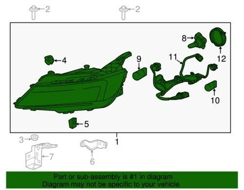 Genuine GM 2015-2018 Chevrolet Impala Driver Side LT Headlamp Assembly 84178023 - Image 4 of 4
