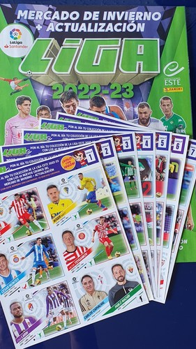 LIGA ESTE 2022 2023 ÁLBUM MERCADO INVIERNO COMPLETO Nuevo