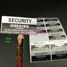 1000 Warranty Void BARCODE Security Tamper Evident Label Stickers Seals 40 20mm