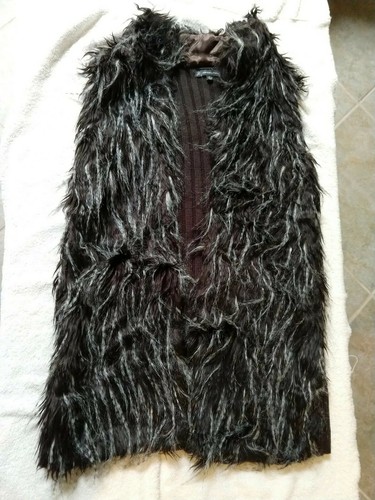 Adrianna Papell Brown Faux Fur Sweater 