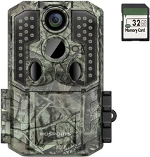 WOSPORTS Trail Camera,36MP 4K 0.2S Trigger Motion Activated,Game Hunting Came...