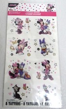 Disney Minnie Mouse 8 Temporary Tattoos Party Favor New
