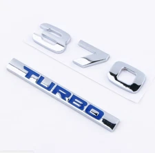 Metal Chrome 370 Blue Turbo Car Trunk Rear Emblem Badge Decals Sticker I VTEC
