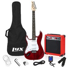 Lyxpro Left Handed 39” Electric Guitar &amp; Electric Guitar Accessories - Red