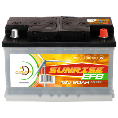 Adler Solarbatterie 12V 90Ah Verbraucher Boot Versorgung Batterie ers 80Ah 100Ah