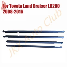 For Land Cruiser LC200 2008-2016 n Black Outer Window Weatherstrip Sweep Set
