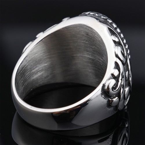 Heavy Bold Stainless Steel Christian Faith Holy Cross Ring For Men Women - Picture 9 of 12
