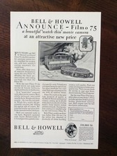 1928 vintage original ad Bell Howell Home Movie Cameras