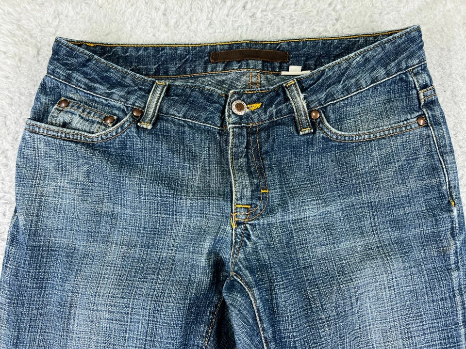 Pantalones de mezclilla FRX para mujer 27 azul corte bootcut acampanado tiro bajo 25x30 LEER Foto 4 de 4