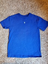Ralph Lauren Polo Boys Blue Center Logo Tshirt Size Small 8