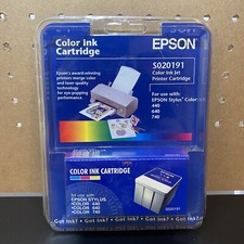 Genuine Epson Stylus Scan Color Ink Cartridge S020191 Expired 2001 NEW Sealed