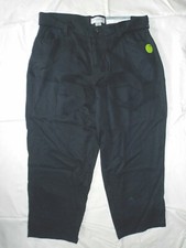 Women's Liz Claiborne Classic Straight Leg Navy Blue Capris W Belt Sz 10 Petite