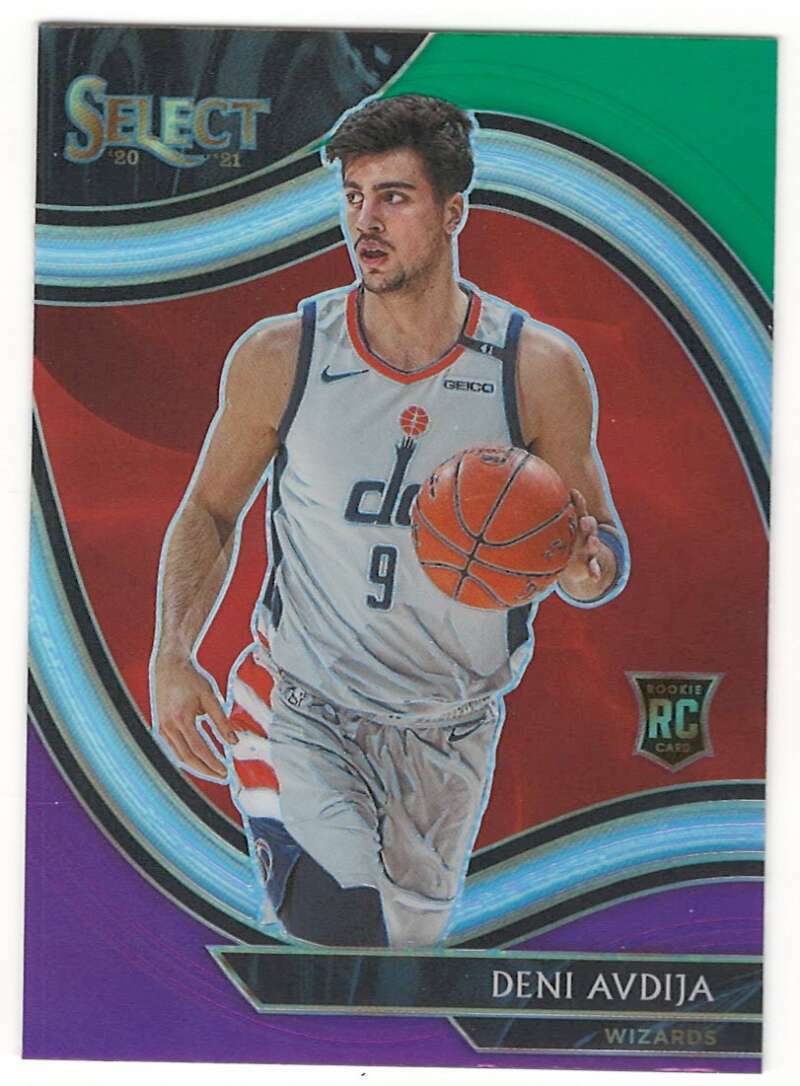 DENI AVDIJA RC 2020-21 Panini Select Green White Purple #292 Courtside ID:19130