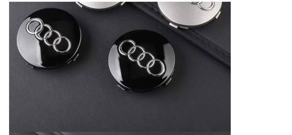 4Pcs 59mm Car Wheel Center Hub Caps Tire Rim Replacement Cover For Audi BLACK