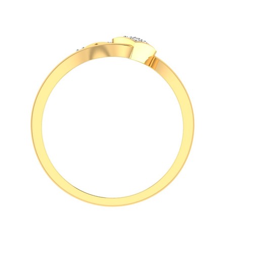 0.06 Cttw Natural Diamond Round Cut Heart Shape Sterling Silver Solitaire Ring - Picture 3 of 21