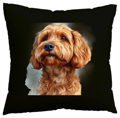 Kissenbezug Golden Doodle Hunderasse Golden Doodle Hundeschule Go Schwarz 403009
