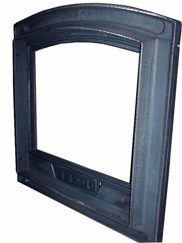 Cast Iron Fire Door Clay Bread Oven Pizza Stove Fireplace Black (PN) 49,5 x 48,5 - Picture 4 of 5