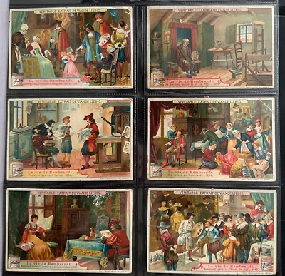 6 CHROMOS LIEBIG FRANKREICH NUMMER S863 LA VIE DE REMBRANDT