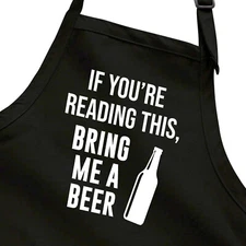 Bring Me a Beer Funny Dad Barbecue Cooking Grill BBQ Gift for Him Kitchen Apron