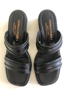 heel low block pliner sandal donald strap slide leather