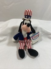 The Disney Store Uncle Sam Goofy 9 inch Mini Bean Bag Plush Stuffed Animal Toy