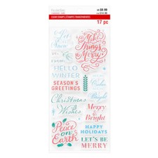 Holiday Sayings  Phrases Clear Stamps by Recollections Christmas 672658 Card