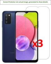 3x Samsung Galaxy A03/A03s Screen Protector w/ cloth
