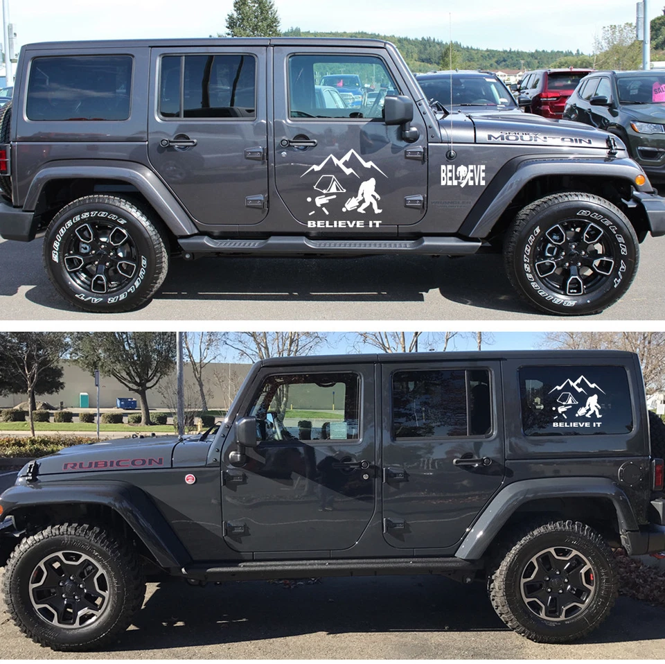 Adesivos engraçados decalques Sasquatch Big Foot Believe It com figuras de bastão - Imagem 4 de 4