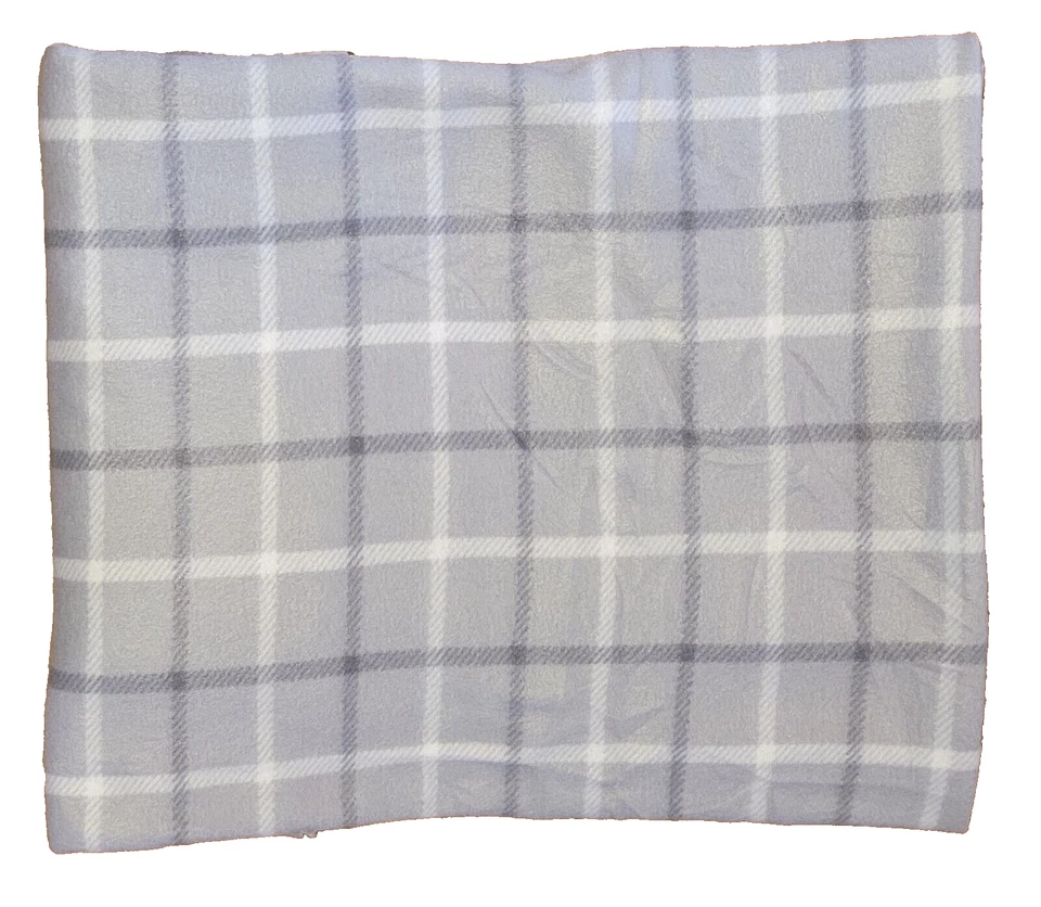 Manta/tiro de lana Mainstays 50x60 gris a cuadros Foto 2 de 4