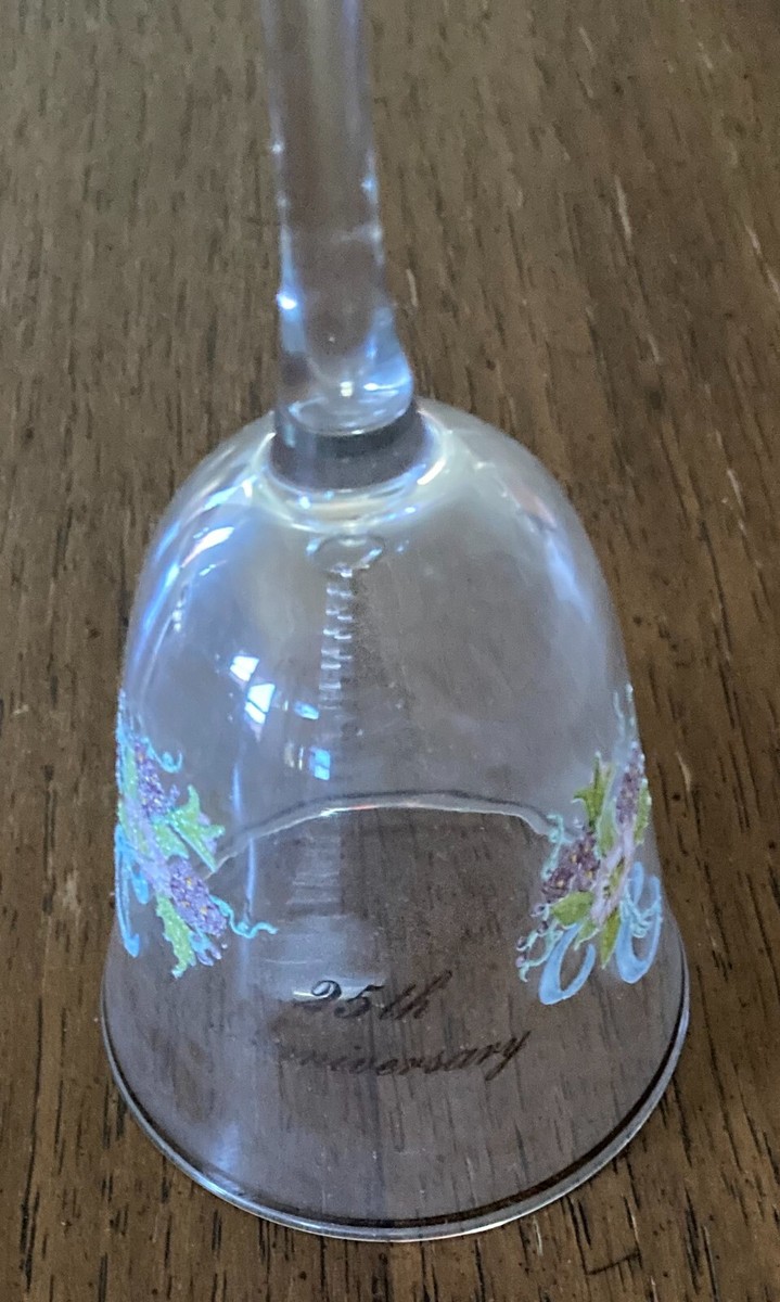viviel クリスマスベル11点 25TH ANNIVERSARY CRYSTAL BELL (Y982) 6 IN. WITH FLOWERS AND SILVER