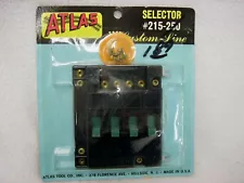 NEW VINTAGE ATLAS SELECTOR #215-250 CUSTOM LINE 4 CONTROL SWITCHES