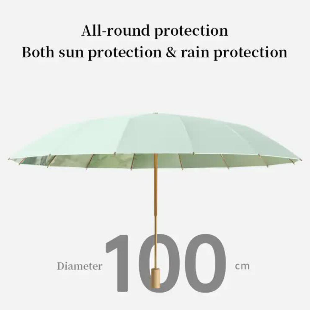 NNEDSZ Pink Floral Chinese Folding Umbrella - 16-Ribs Traditional Style with Elegant Design