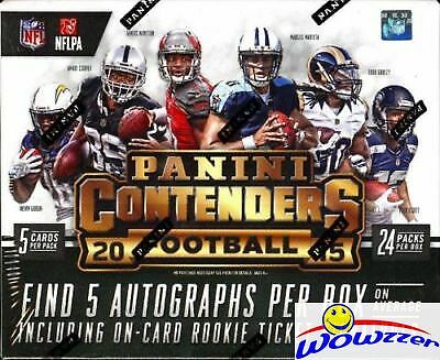 2015 Panini Contenders Football Factory Sealed HOBBY Box-5 AUTOGRAPHS+120 Cards!