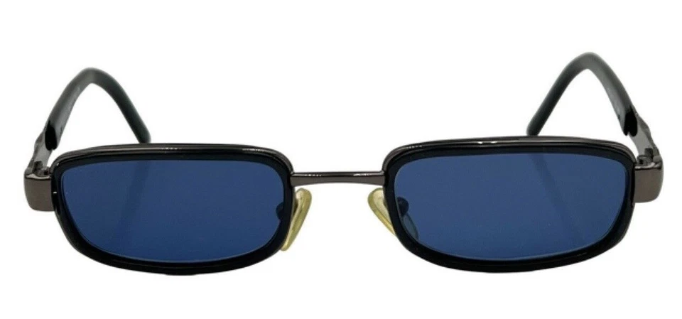 Gafas de sol rectangulares vintage Gai Mattiolo K27 Gunmetal Italia con lentes nuevas Foto 3 de 4