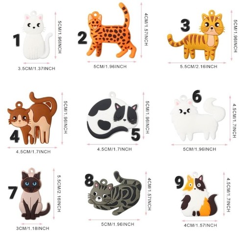 Cat Keychain, Cute - Choose Your Favorite Design - Animal Theme Key Ring... - Picture 2 of 4