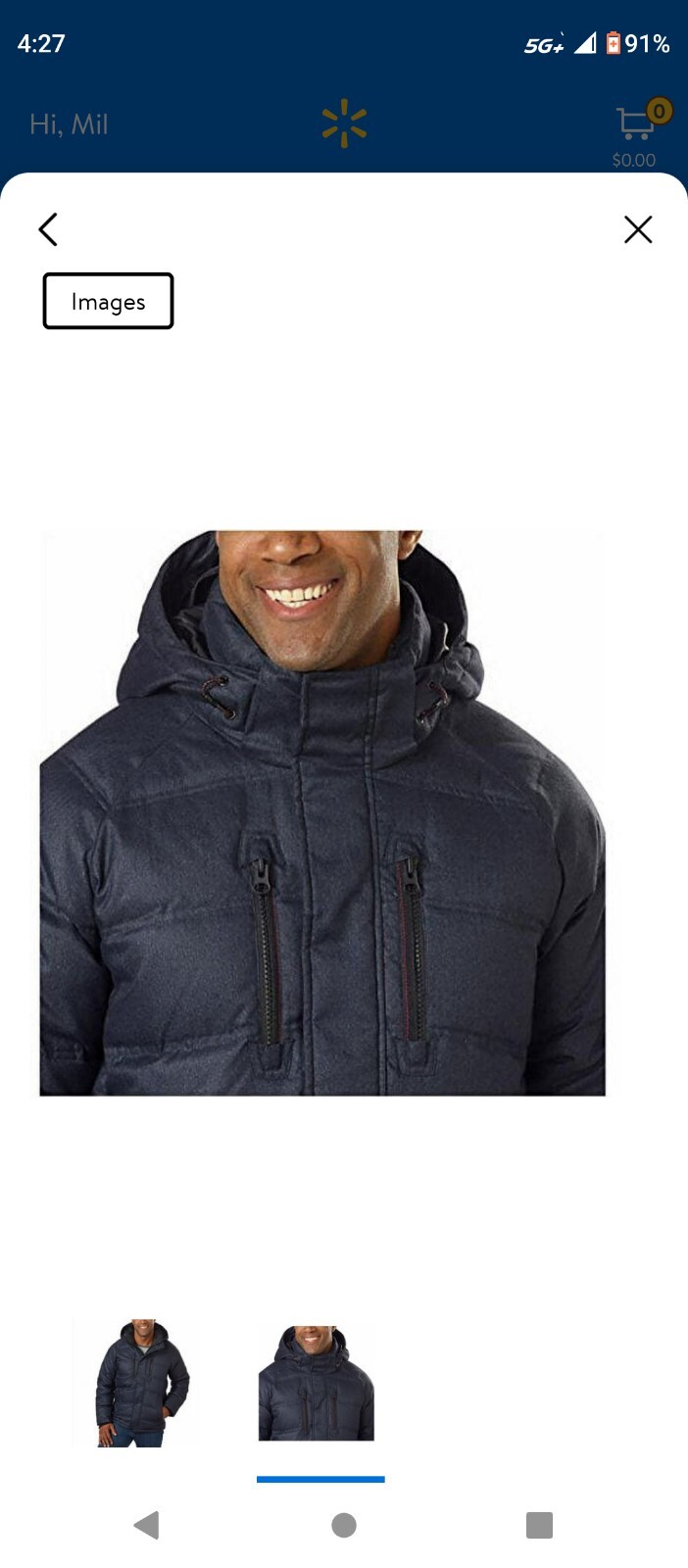 Men's Hawke & Co Clarkson Down Feather Jacket With Hood Navy XL