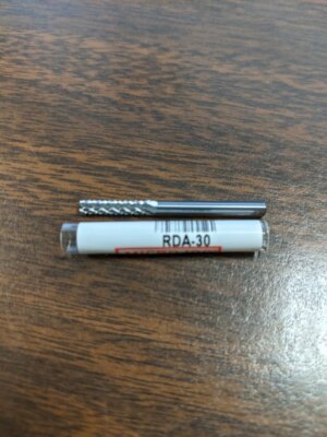 Micro 100 RDA-30 1/8'' Solid Carbide Router Bit MICRO100, Lot of 10pcs