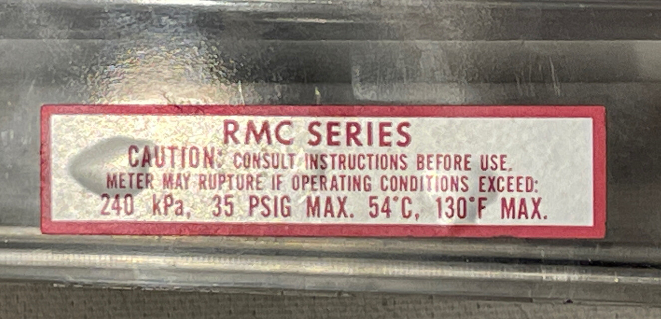 Dwyer Rate Master Air Compressor Flow Meter RMC-106