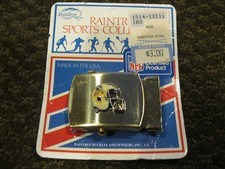 NOS Brand New Vintage Raintree Sports Belt Buckle Made USA New England Patriots