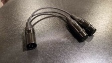 Balanced Stereo to Mono Summing Cable with Resistors Dual XLR Female to XLR Male
