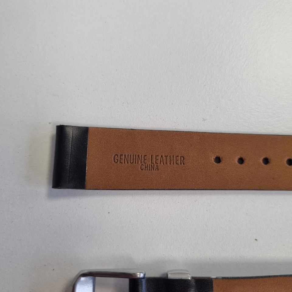 Kenneth Cole New York pulseira de relógio de couro preto 17mm novo estoque antigo (sem pinos) - Imagem 4 de 4