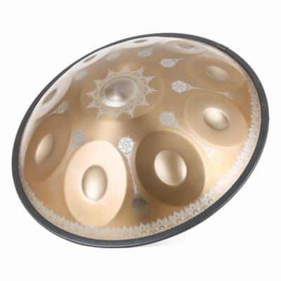 10 Noten Handpan 440 Hz Stahlzunge Golden Schlagzeug-Percussion-Instrument Drum