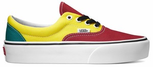 Vans Era Plataforma Tri bloque Tango Rojo Negro Amarillo Verde Zapatos para  hombre 3.5 para mujer 5 | eBay