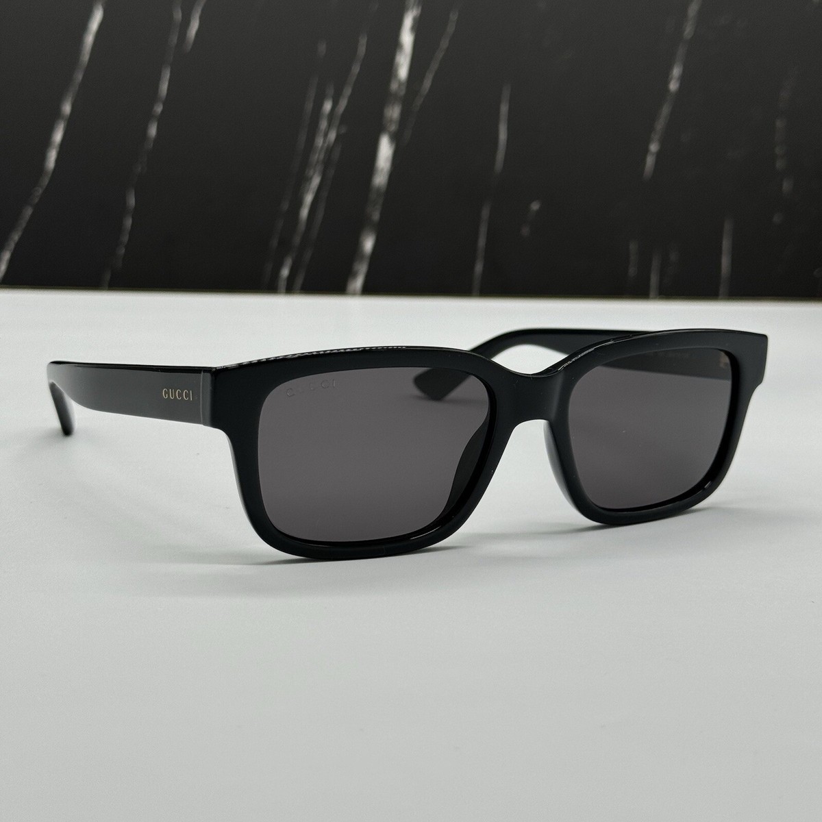 NEW GG1583S 001 GUCCI BLACK GREY SQUARE MEN GUCCI SUNGLASSES