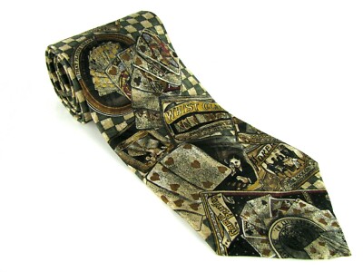 GUESS USA American Tradition Men's Necktie Poker Club Card Player Tie
