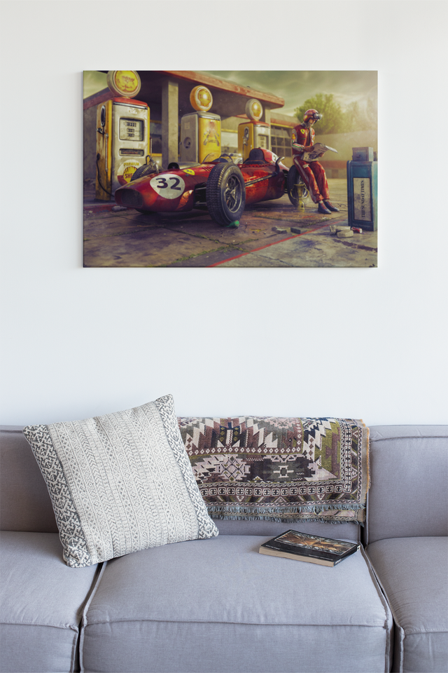 Affiche Ferrari F1 Grand Prix France Le Castellet - Vintage Racing - 22x17 (Neuf)