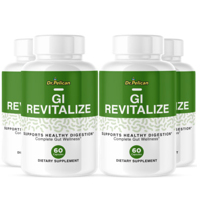 GI Revitalize -Digestive Support- 4 Bottles- 240 Capsules