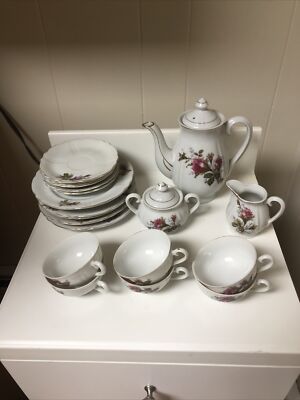 その他 misako Acme Moss Rose Tea Lot 23 Pc Porcelain China Made Japan