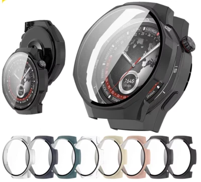 THE STRAP WAREHOUSE Case For Huawei GT5 / GT5 Pro Hard PC Cover Screen Protector 41mm 42mm 46mm